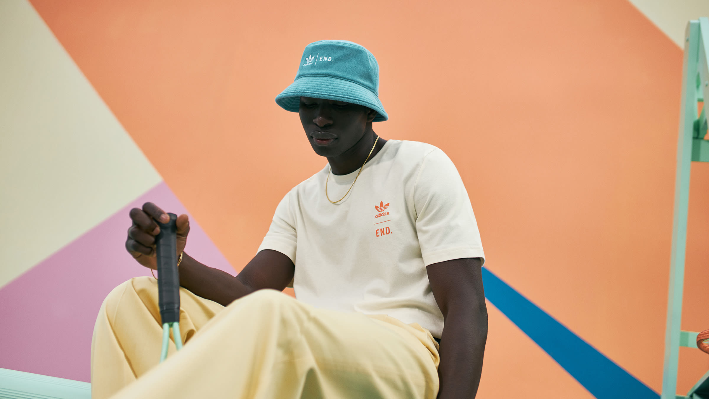 END. x Adidas Tennis Club Bucket Hat (Future Ocean) | END. Launches