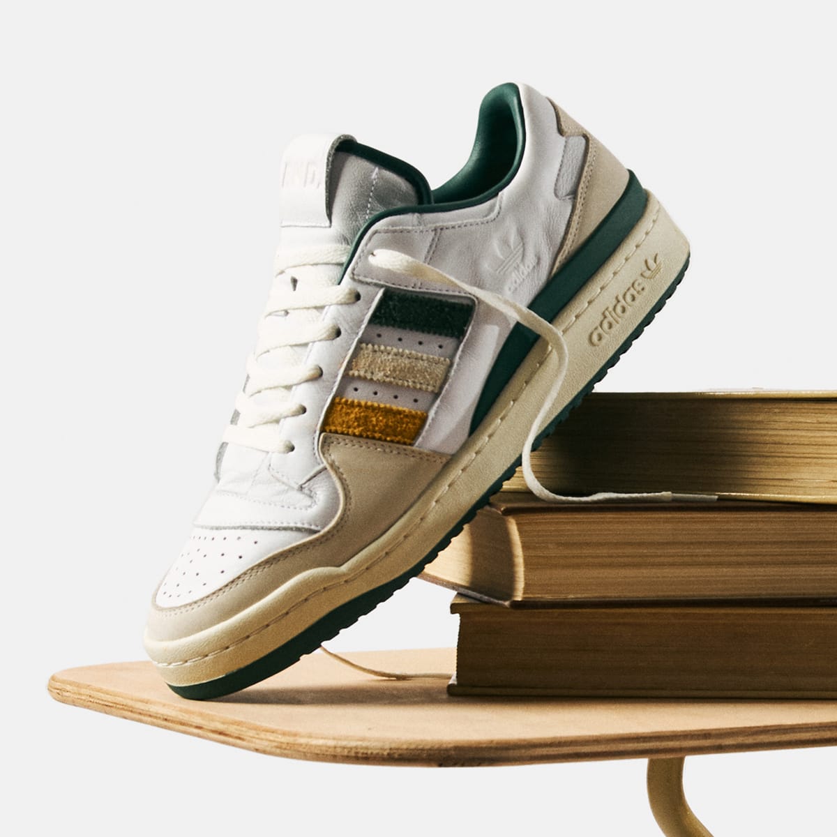 x Adidas Forum Advance 'Varsity' Off White & Green) END. Launches