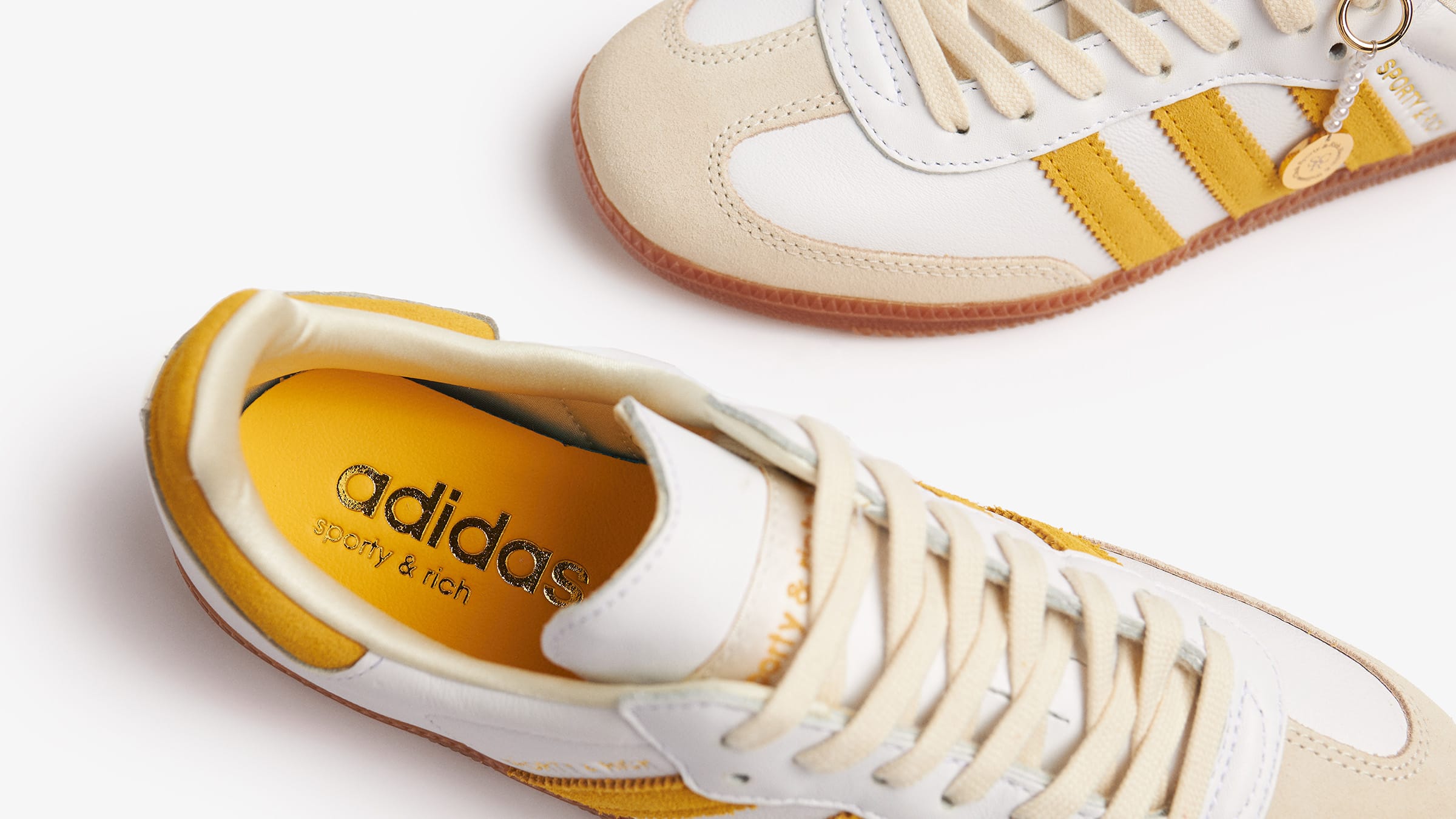 Adidas x Sporty & Rich Samba (White, Bold Gold & Cream White