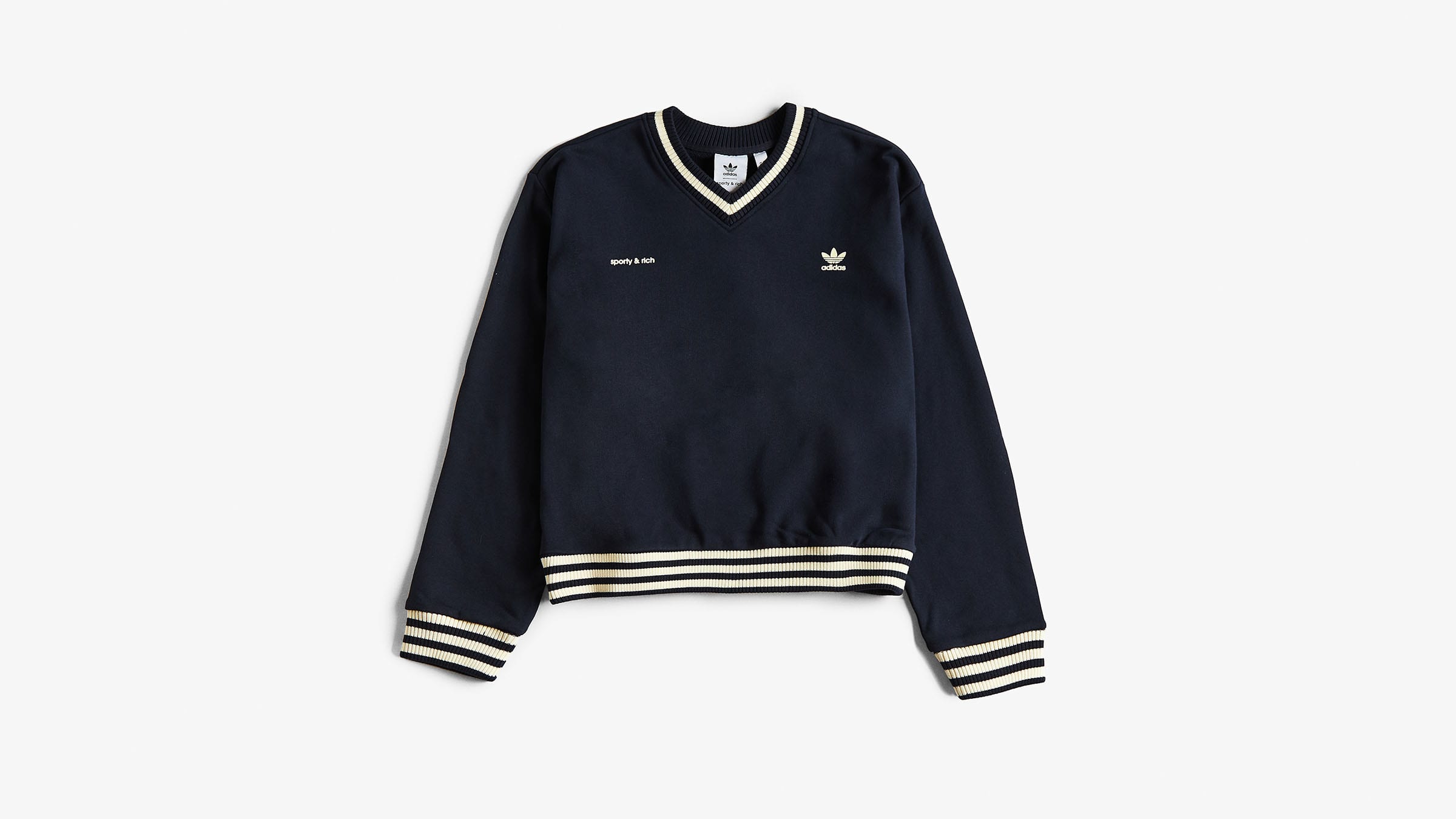 Adidas X Sporty & Rich V-Neck Sweater (Legend Ink) | END. Launches