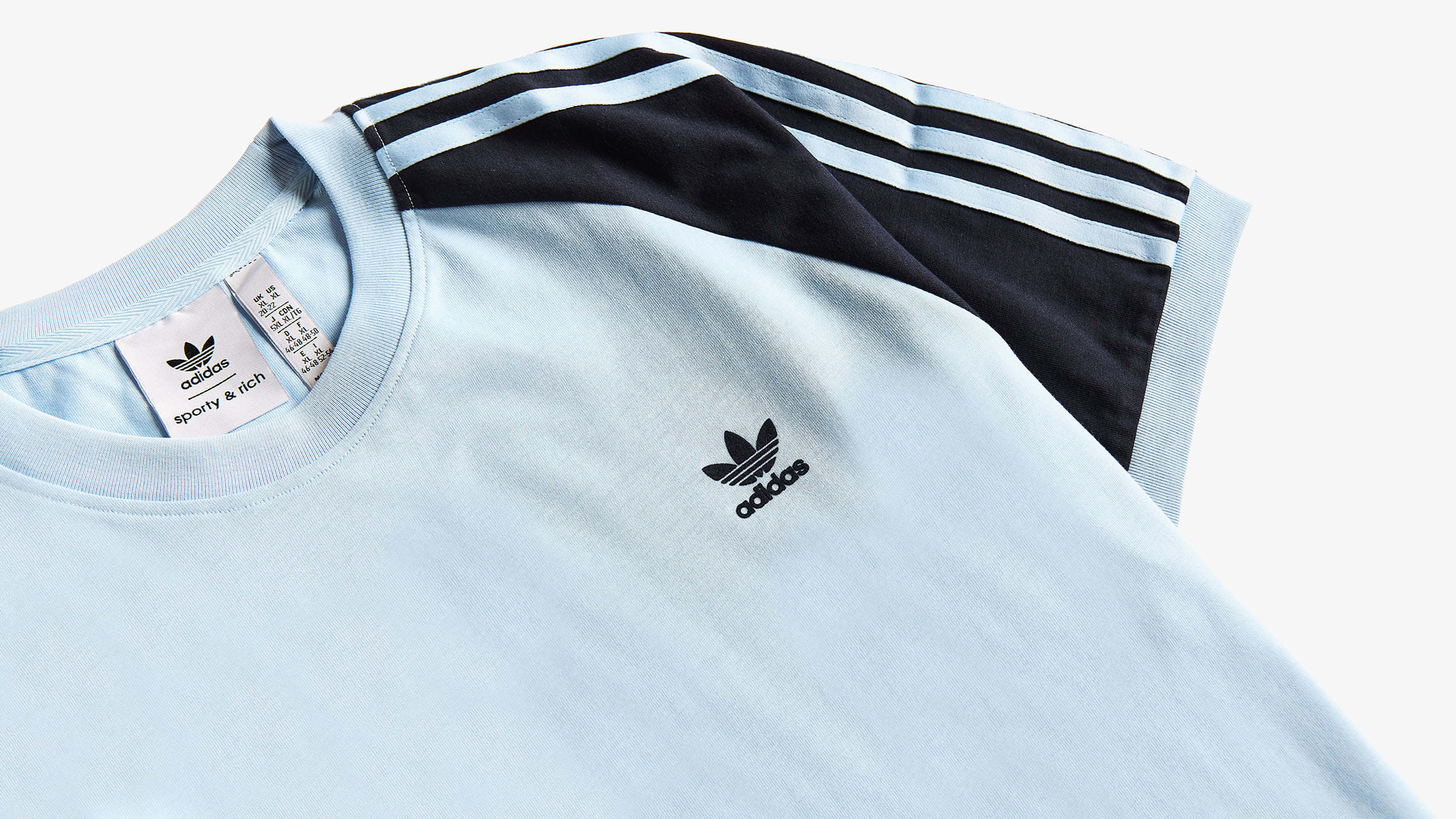 Adidas X Sporty & Rich Tee (Clear Sky) | END. Launches