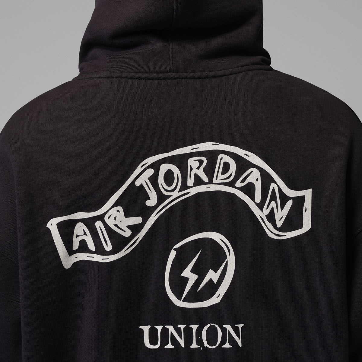 Air Jordan x Union x Fragment Full Zip Hoodie (Black & Sail) | END