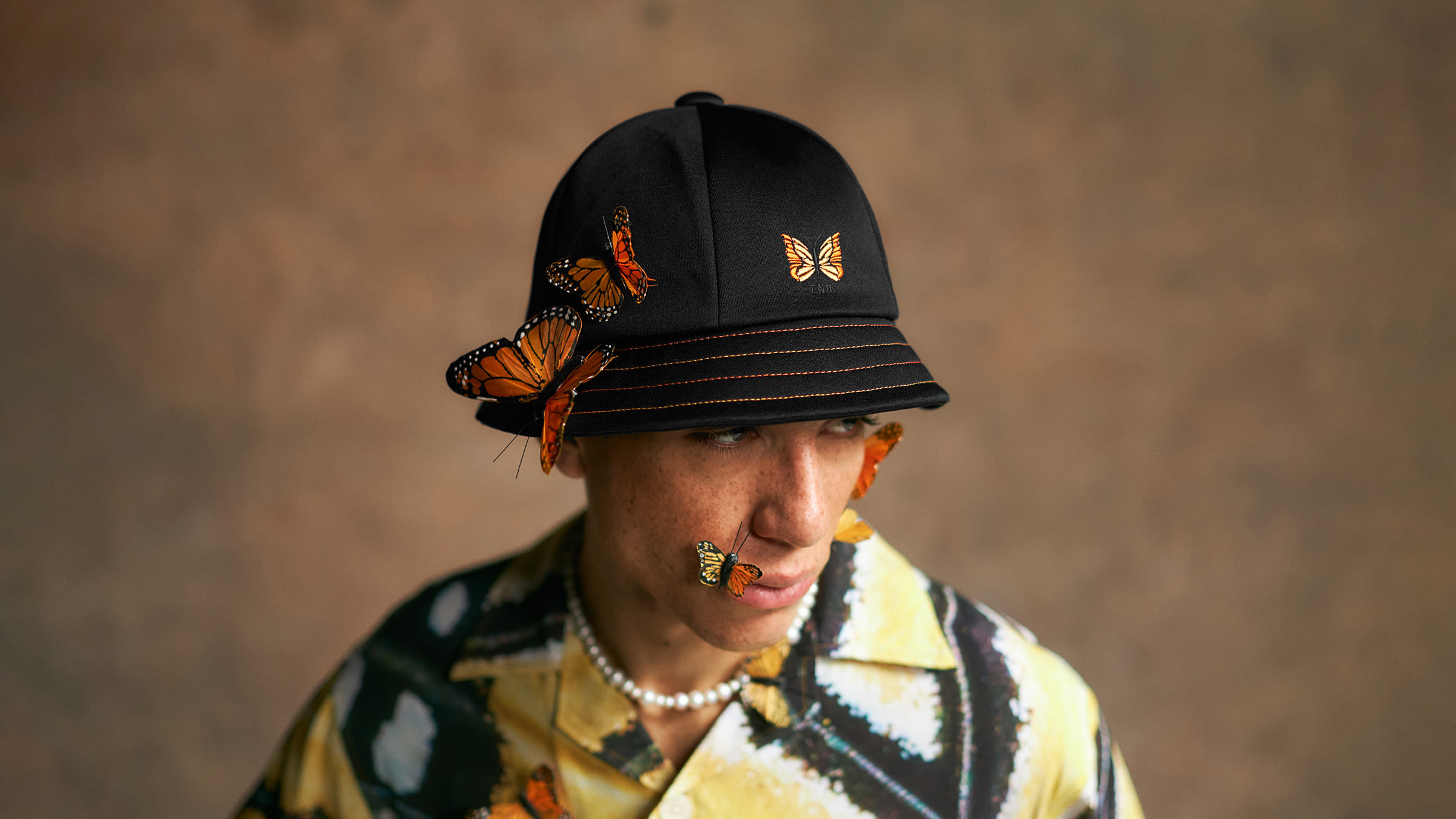 END. x Needles Bermuda Hat (Black) | END. Launches