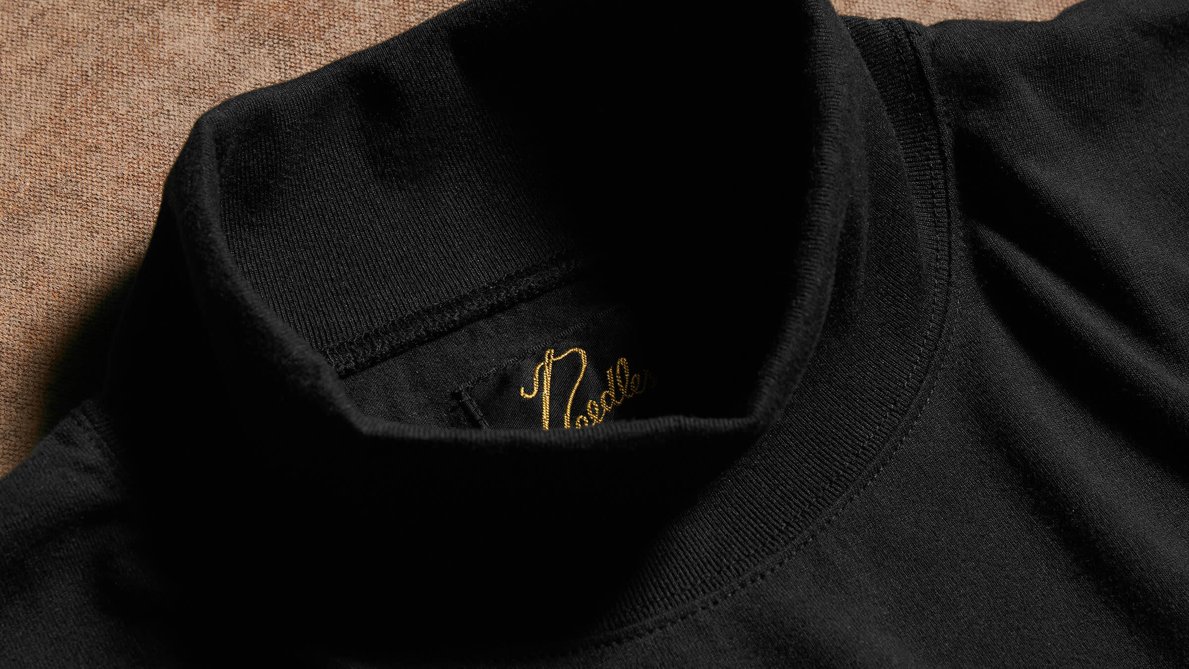 END. x Needles Long Sleeve Mock Neck Tee (Black) | END. Launches