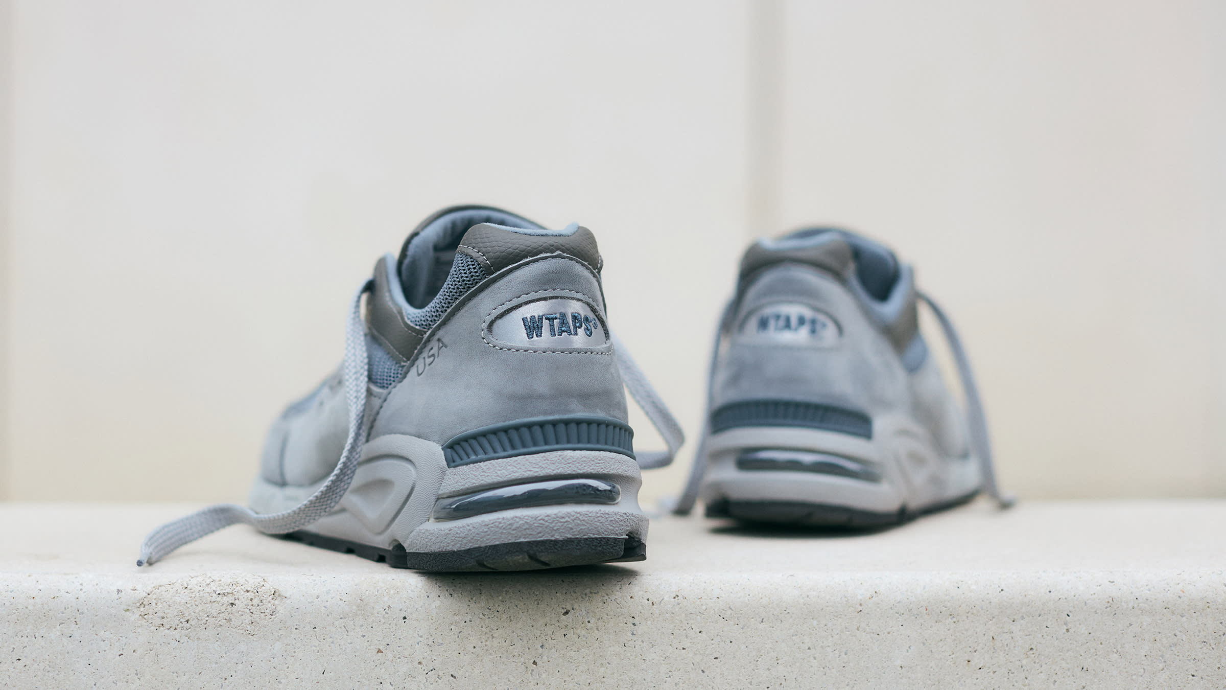 New Balance x WTAPS 990V2 - Made in the USA (Concrete) | END