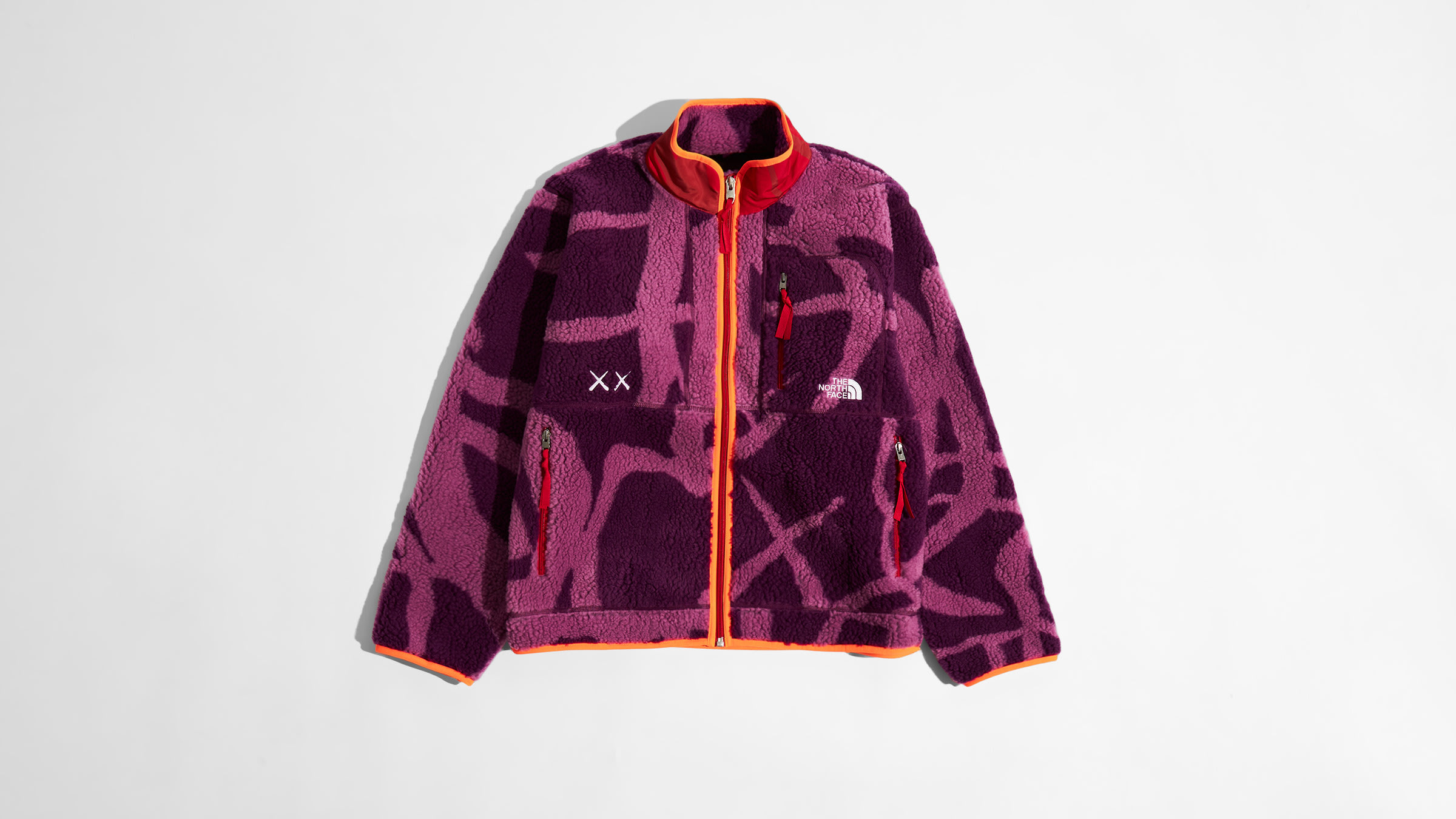 The North Face XX KAWS Freeride Fleece Jacket (Pamplona Purple Dragline ...