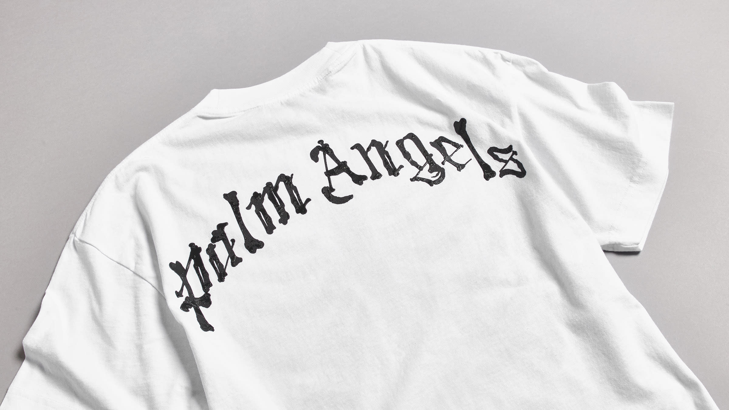 Palm Angels Halloween Skeleton Tee - END. Exclusive (White & Black ...