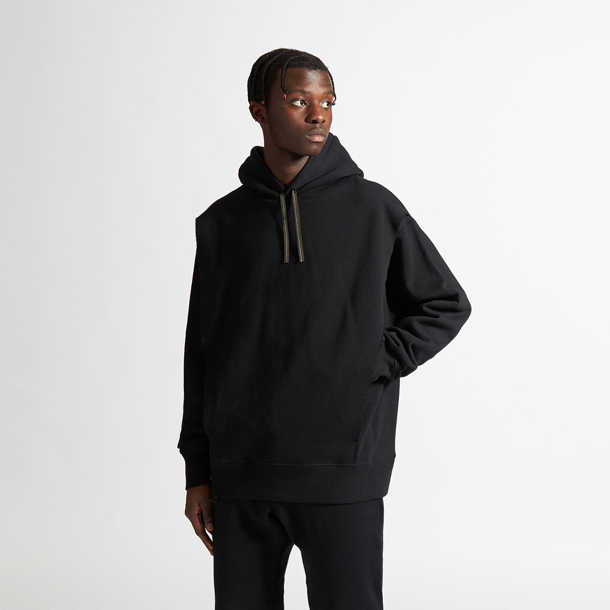 Acronym Double Front Panel Popover Hoody (Black) | END. Launches