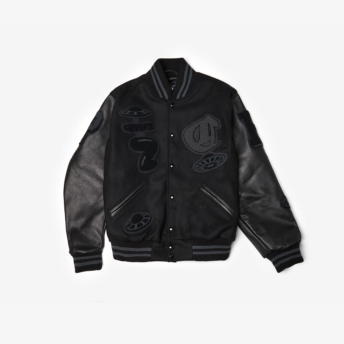 Leather Stadium Jacket - Ready-to-Wear